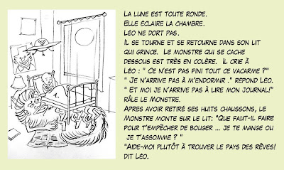 Julien Lamanda , illustrations une histoire courte  "Le pays des rêves".