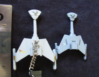 Close-up Klingon D-7 Keychain Miniature