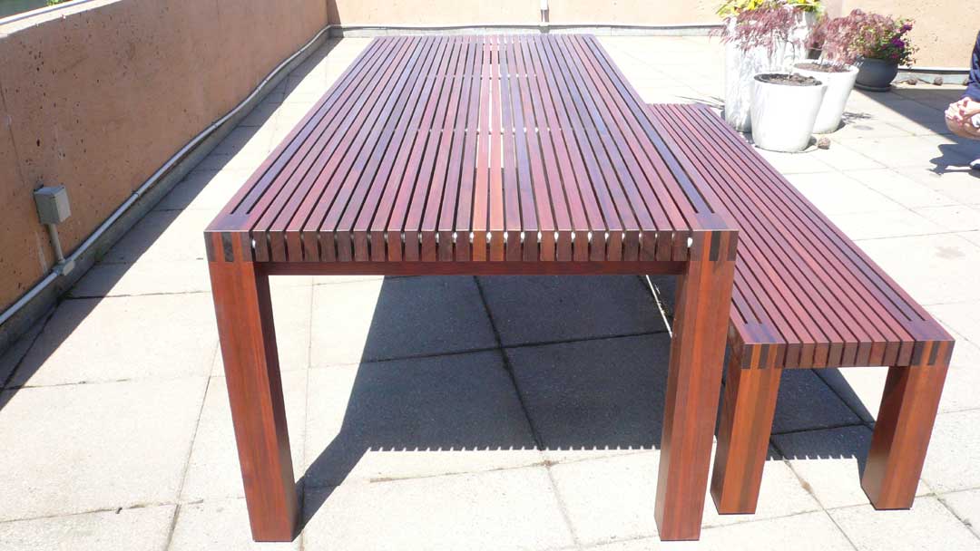 In Element Designs Ipe Outdoor Table Bench