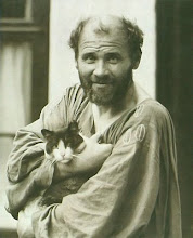 Gustav Klimt and his cat