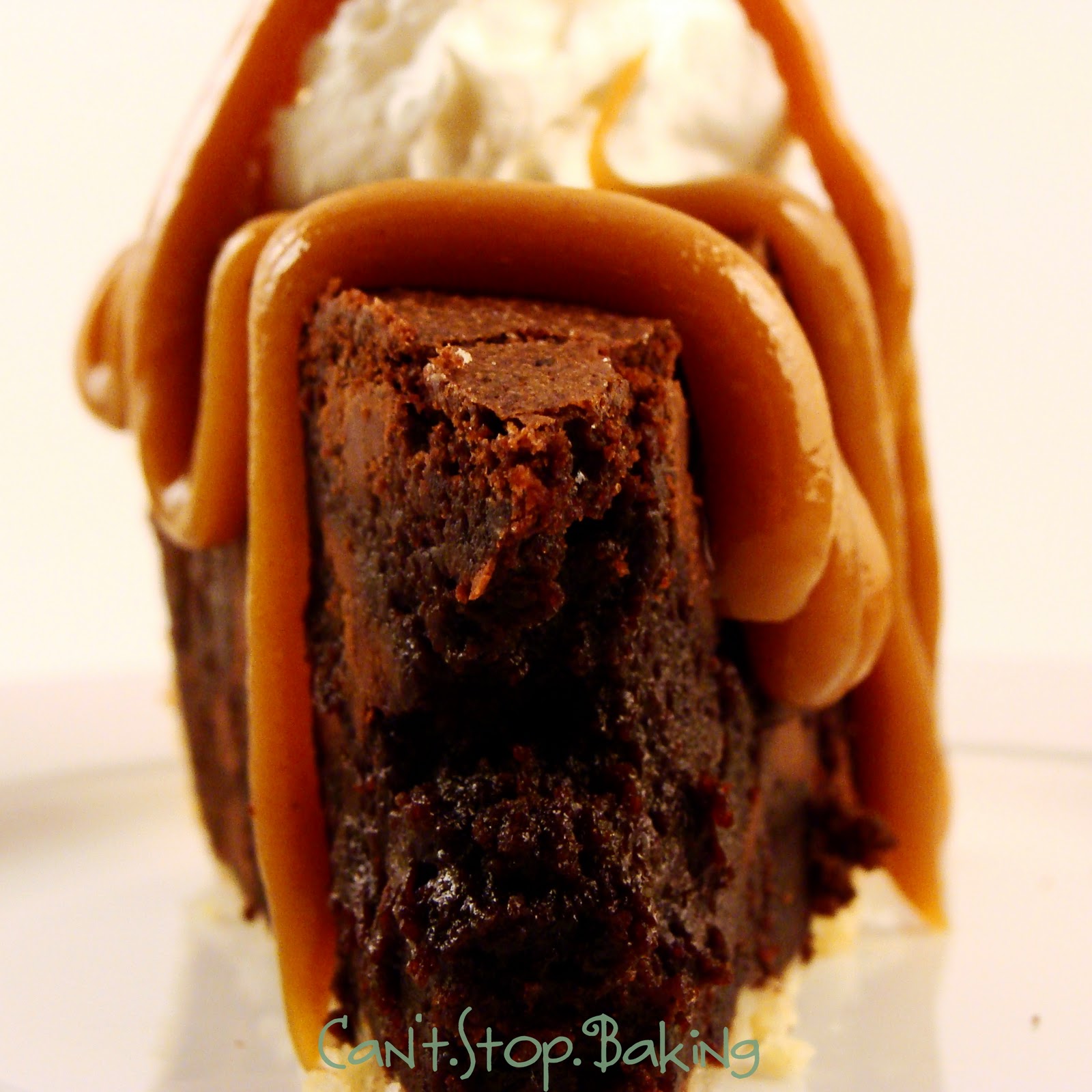 Cantstopbaking Brownie Fudge Pie with Caramel Sauce