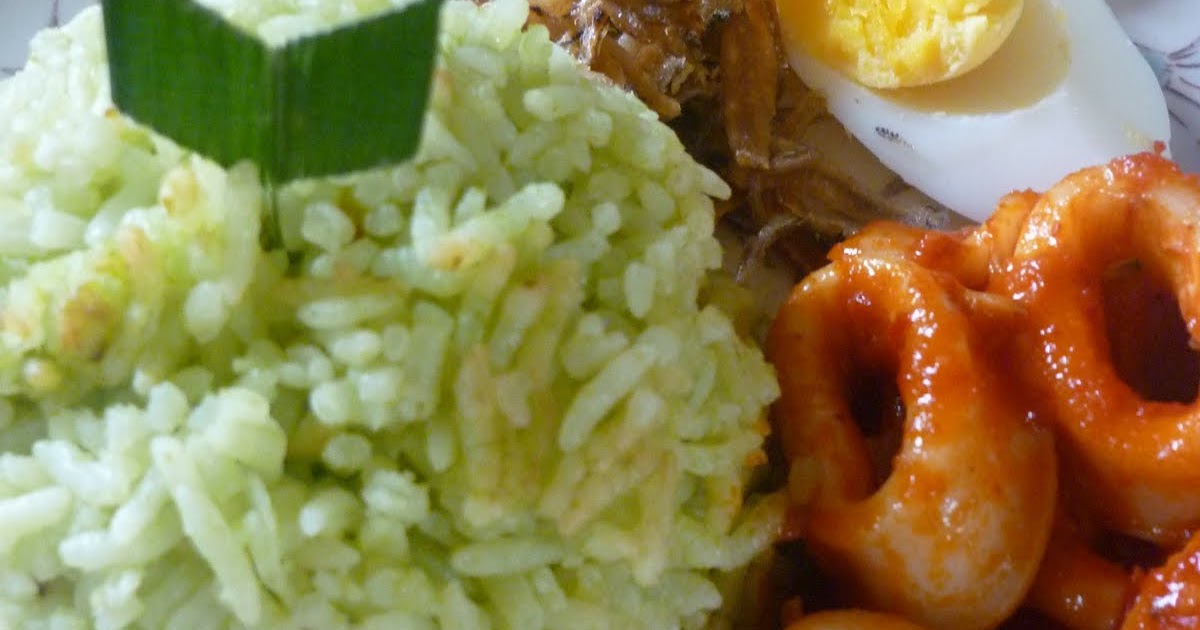 KOLEKSI RESEPI PILIHAN Nasi Lemak Pandan