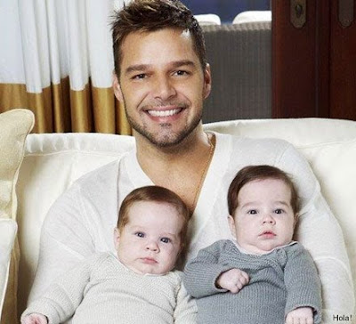 ricky martin kids. Ricky Martins and his twin