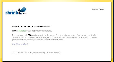 Shrink the web queue