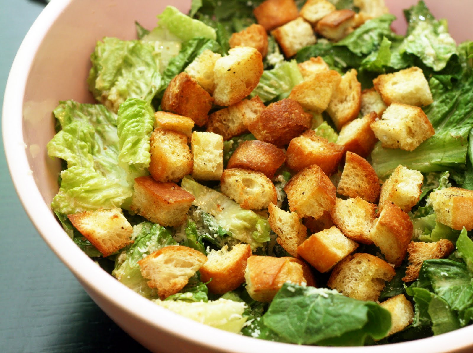 Caesar Salad with Toasty Garlic Croutons Coconut & Lime