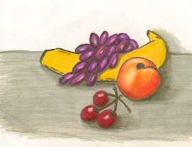 Ramona S Art Projects Four Fruit Still Life Colored Pencil