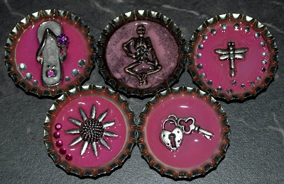 Old Fashioned Bottle Tops Pinks