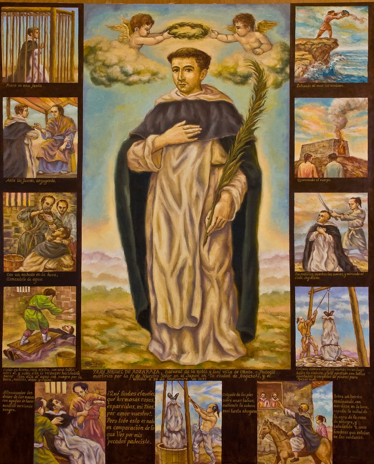 Miguel de Aozarazas martyrium, maleri av Danilo Santiago