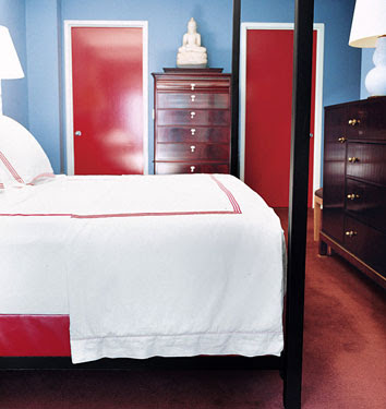 blue red bedroom