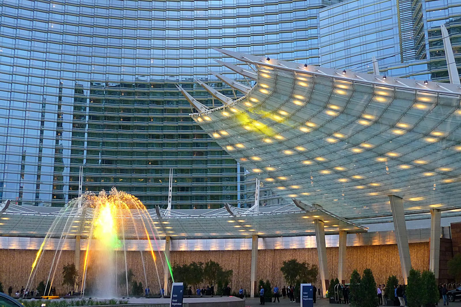 VegasImages That Fountain At The Aria Keeps Changing Colors