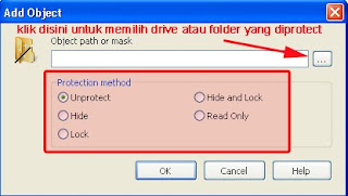 Hide folders | Software keamanan drive, folder dan data Add+object