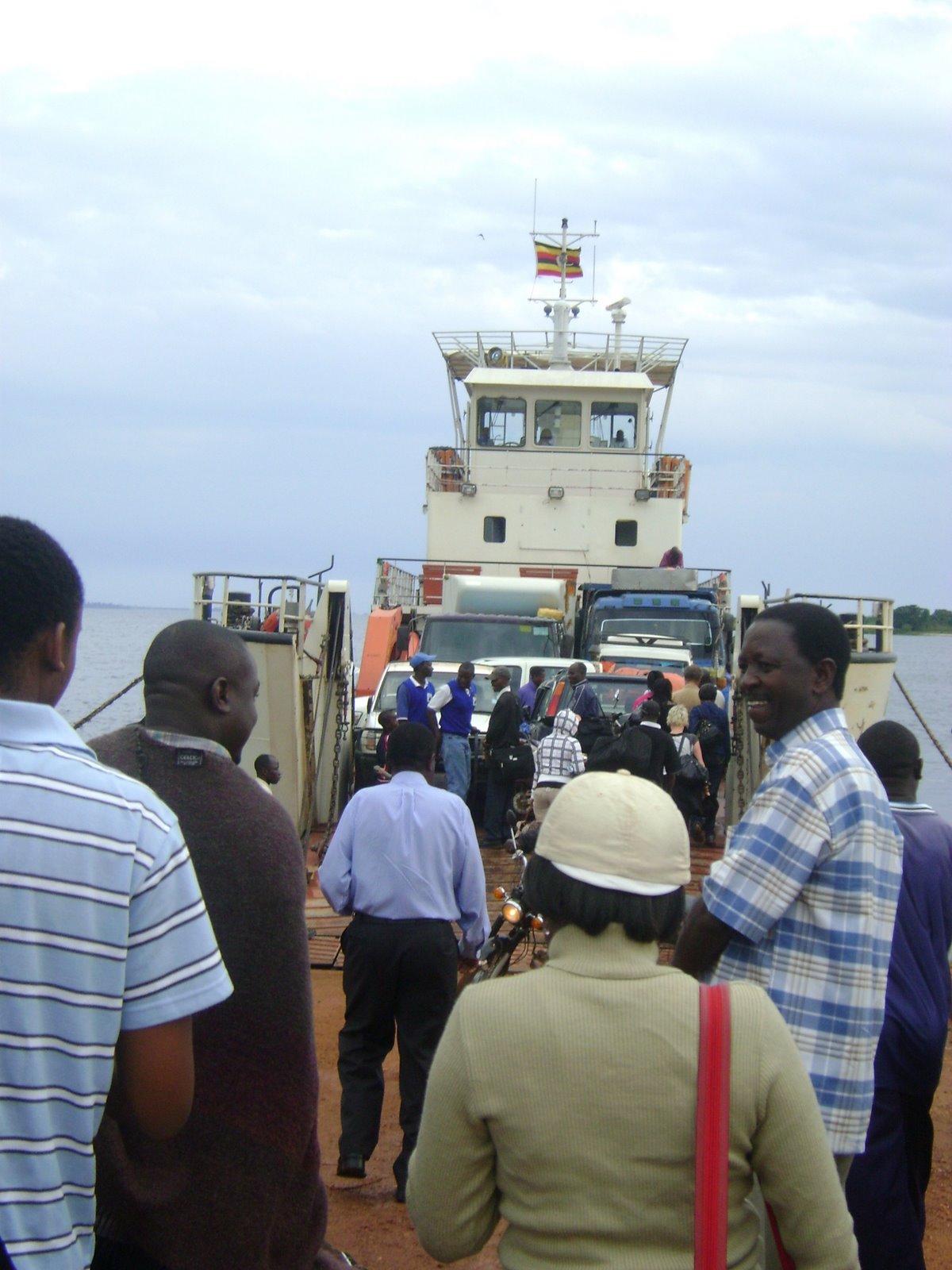 Passengers boarding MV Kalangala.