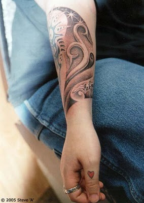 Forearm Tribal Armband Tattoo Design