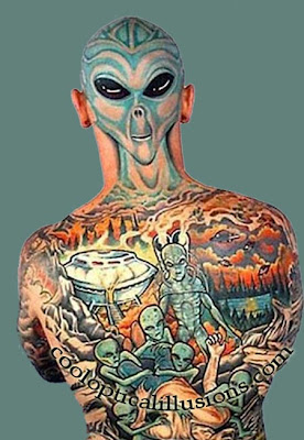 Alien Tattoo Design Whole Body Tattoo