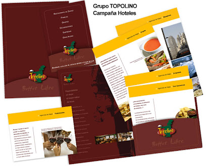 Grupo Topolino. Campaña Hoteles. Flyer y sales folder.