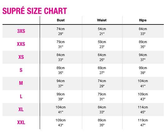 Supre Size Chart