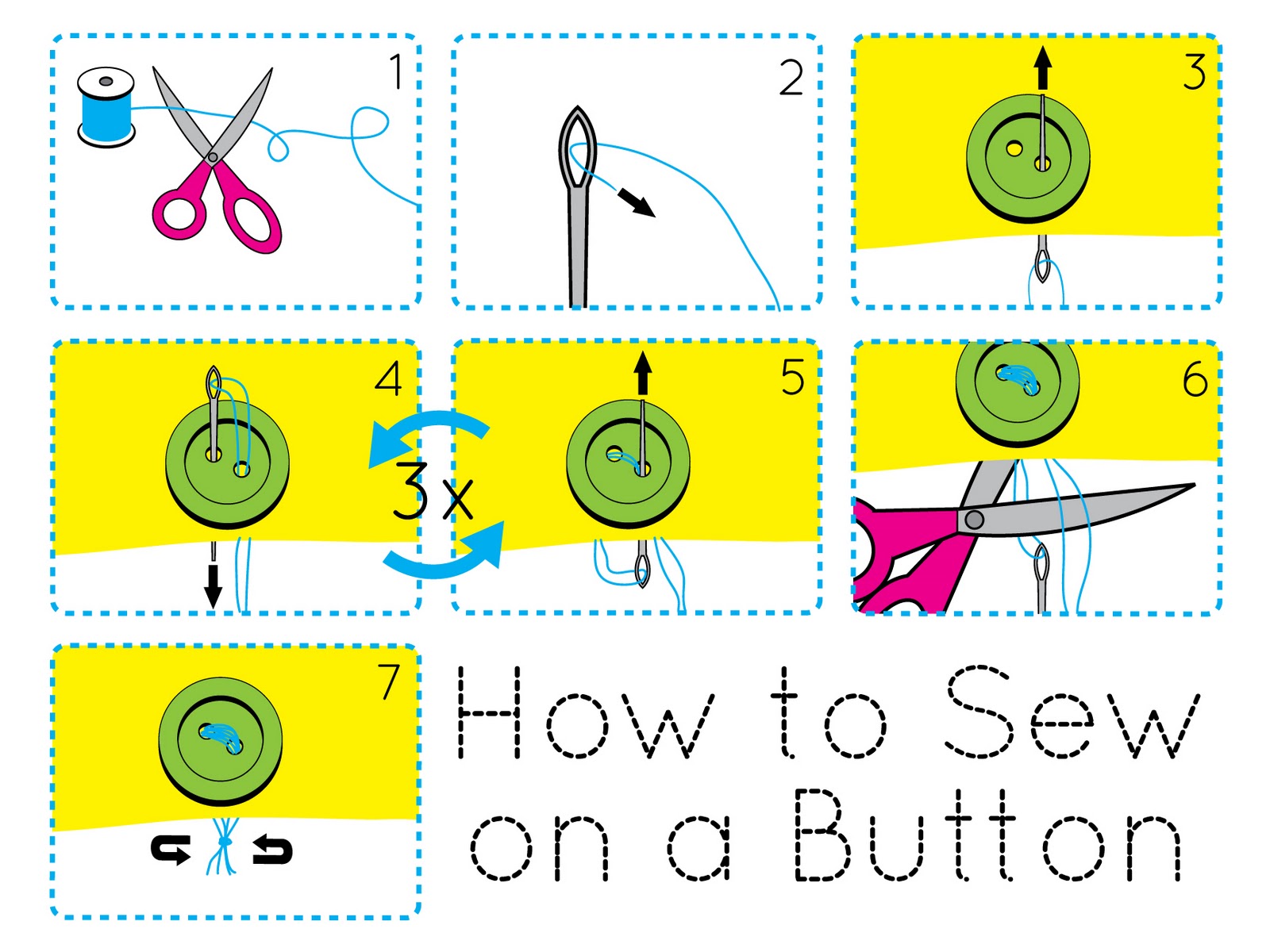 Quite often a button pops off your favourite shirt. Here is a simple
