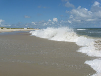 Waves Crashing on the Beach at Ocracoke Island, NC
