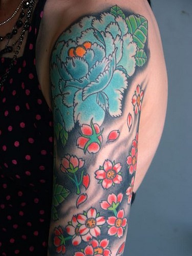 Labels: Japanese Flower Tattoo Style