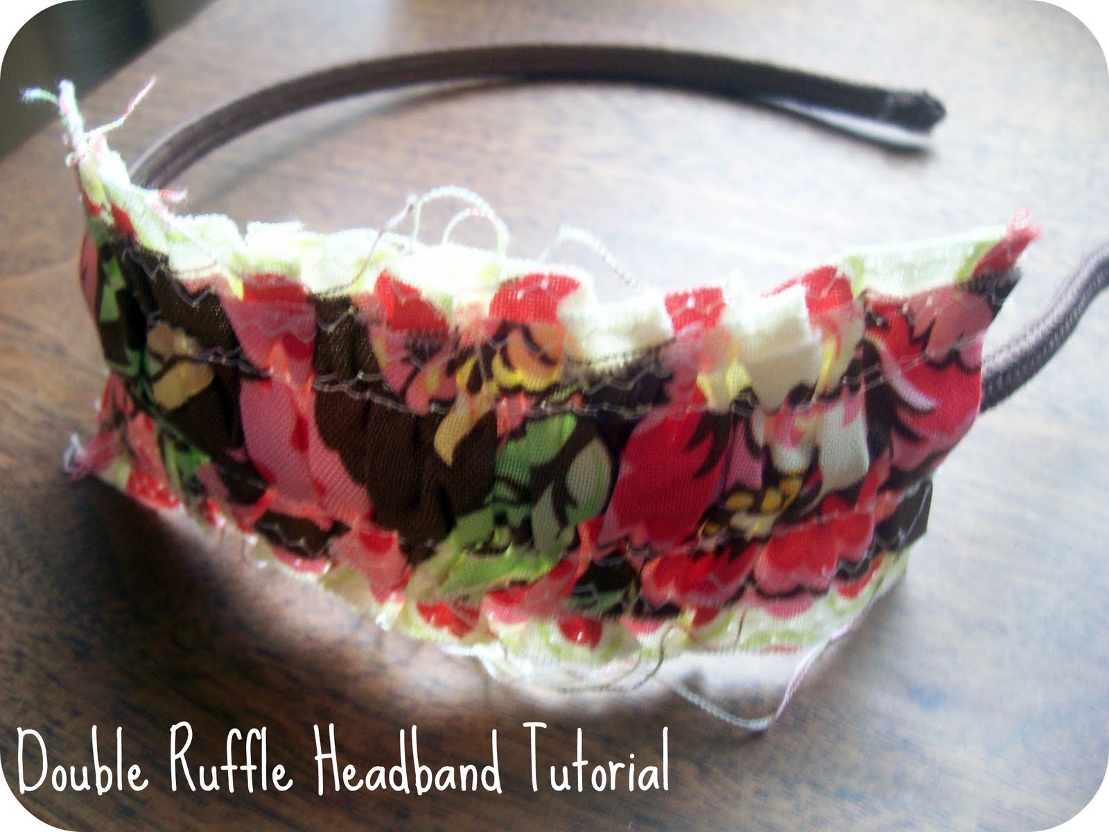 Sew Chatty Double Ruffle Headband {TUTORIAL}