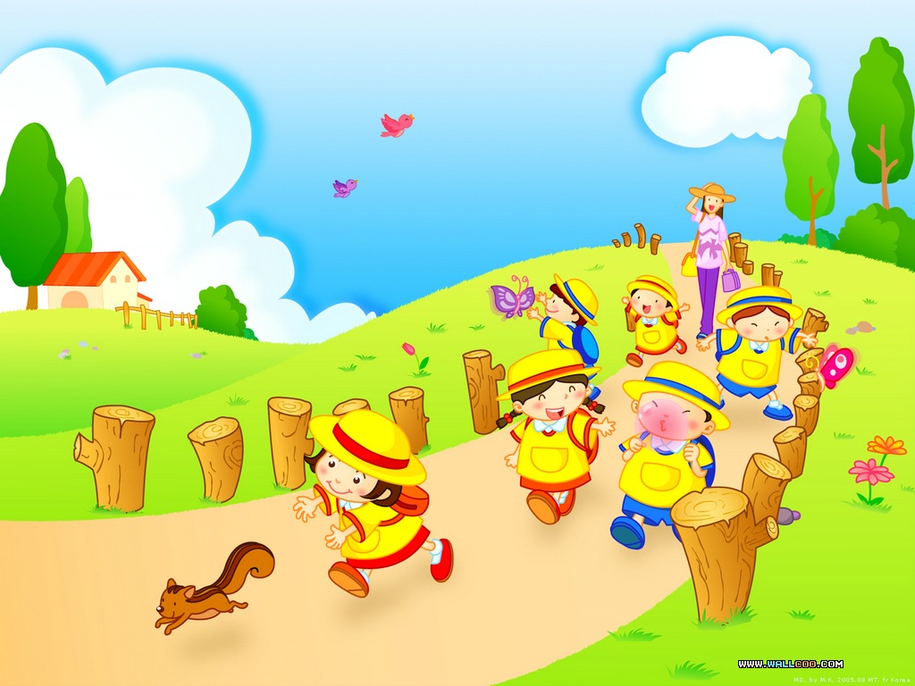 Cartoon wallpaper kindergarten | Urban Art Wallpaper