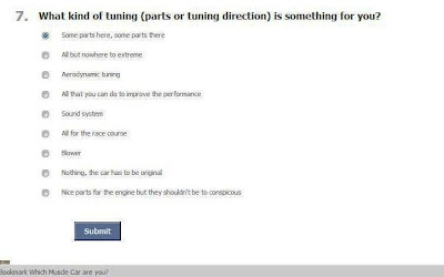 FB muscle car quiz written in Konglish