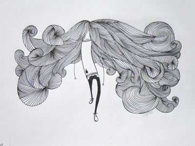 Ink Drawing Hair