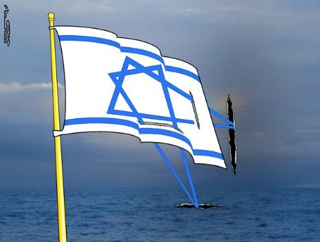 إسرائيل في الكاركاتور  Flag+Nedal+Hashem