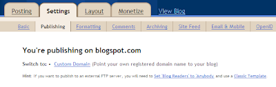 custom domain setup in blogger