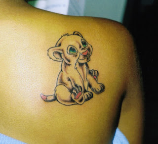 Animated Baby Lion tattoo
