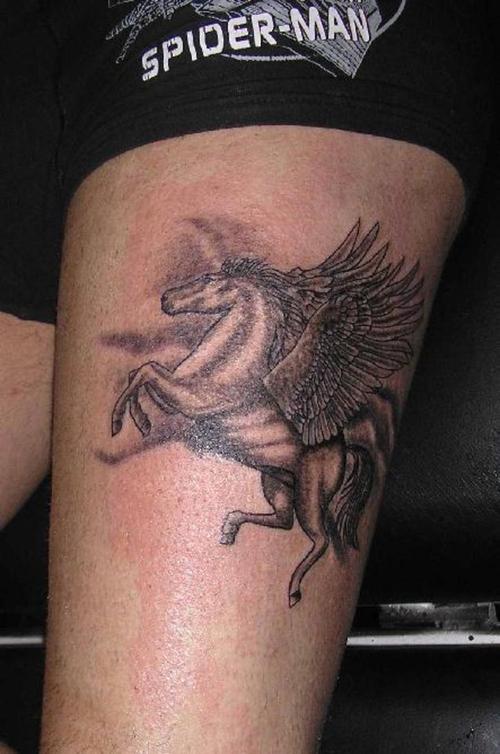 Unicorn tattoo Design Mom Word Tattoo Black and grey ink unicorn tattoo