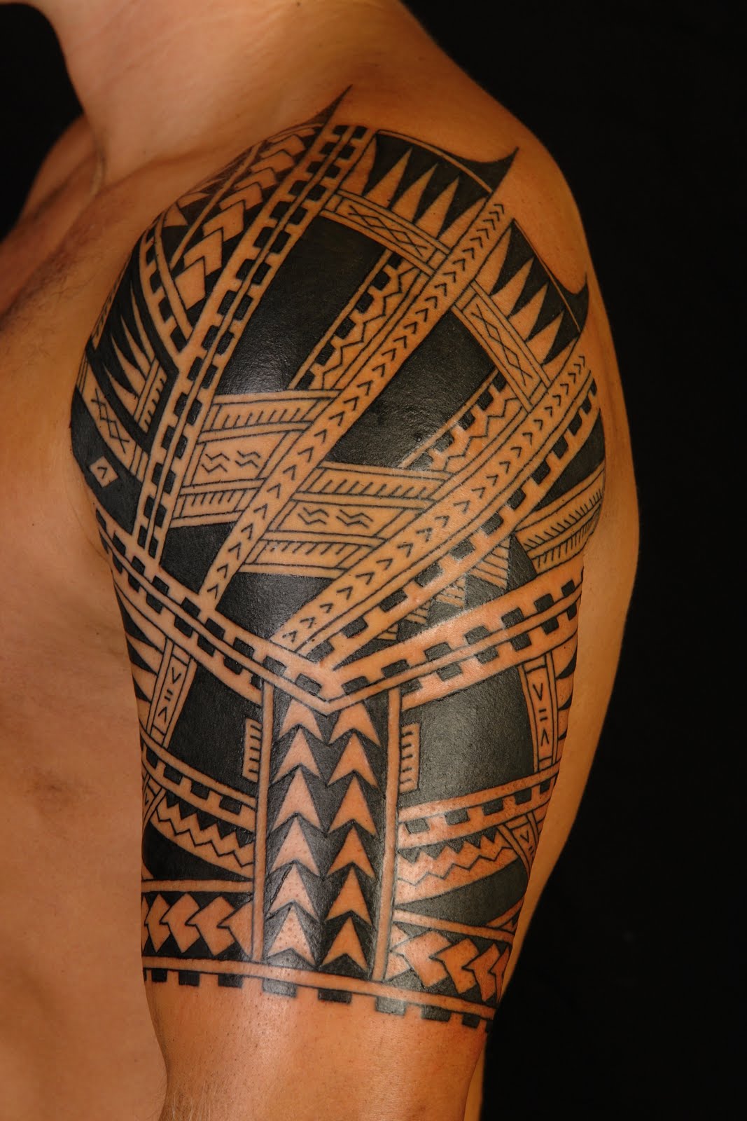 half sleeve tribal tattoo
