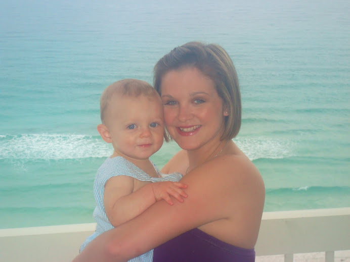 me and preston on our balcony in destin