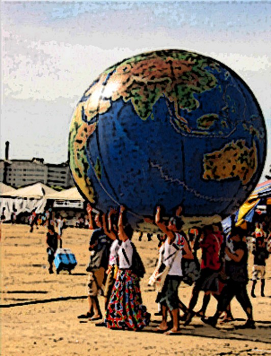 Pessoas sustentando o mundo Pessoas sustentando o mundo