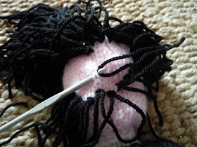 knitted doll hair