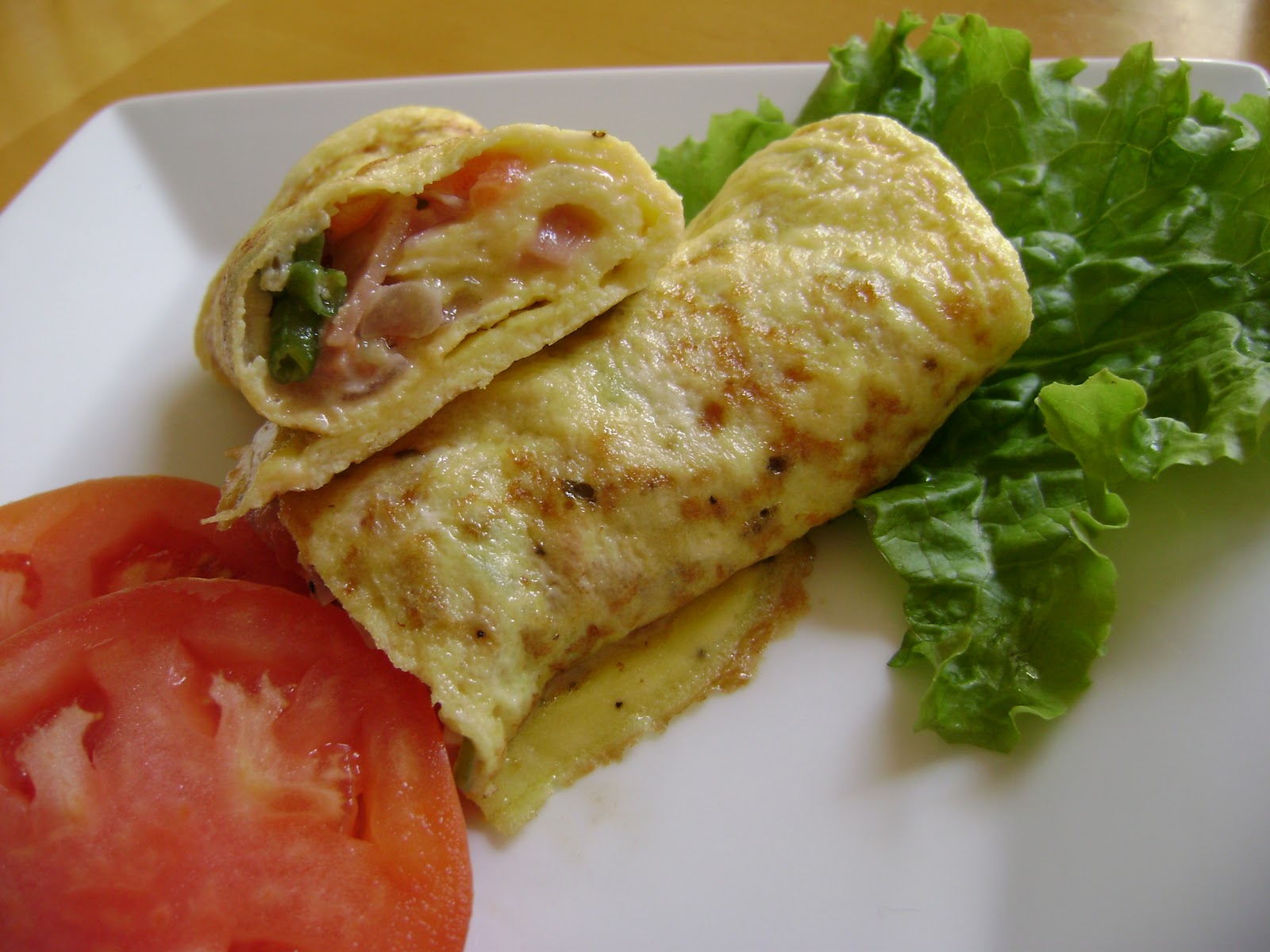Savories and Sweets by Keyna Ham,Cheese,Green Bean and Tomato Omelette