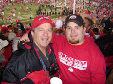My dad and I enjoying the Victory over the team up north