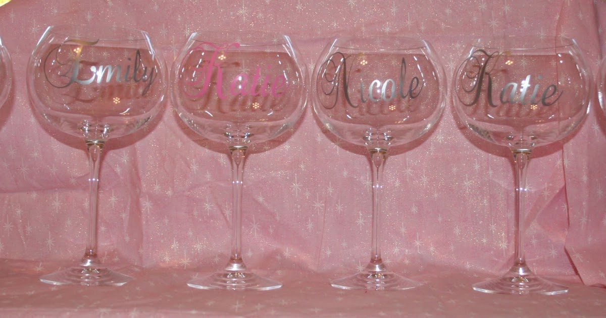 CS Designs Wine Glasses for Bridal Shower
