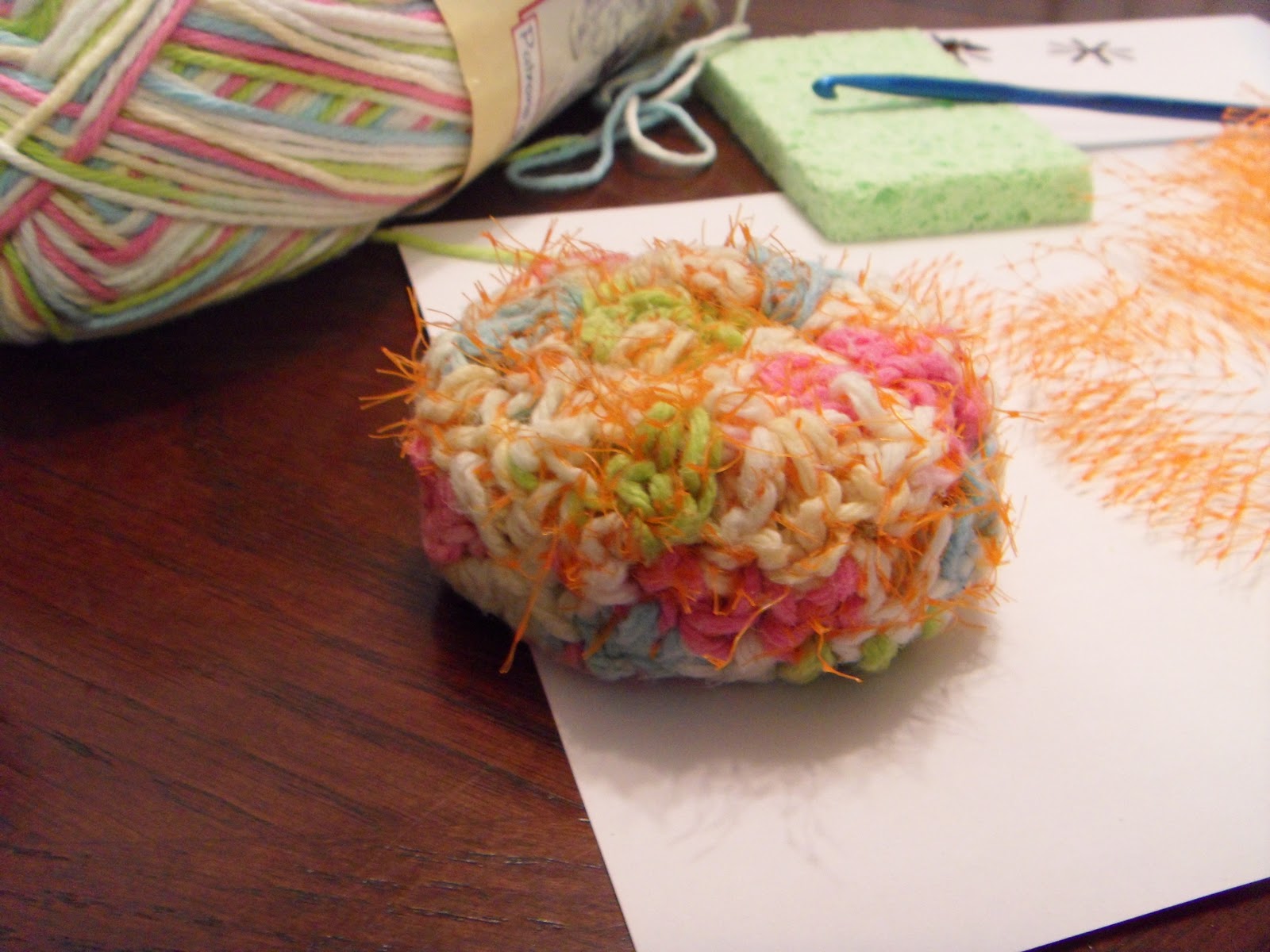 Around the World in Eighty Crafts....... Crocheted Dish Scrubbie from