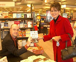 Sarah Palin and David Murrow at a book signing for Why Men Hate Going to Church, April 9, 2005