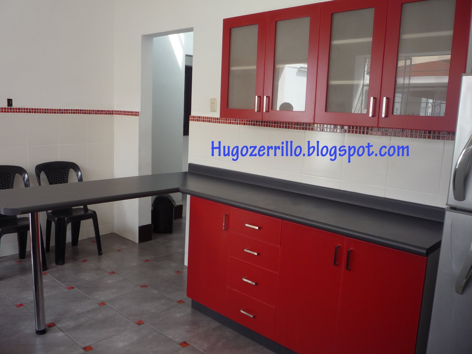 Muebles de melamine": galeria cocinas Diseño muebles cocina con repisa