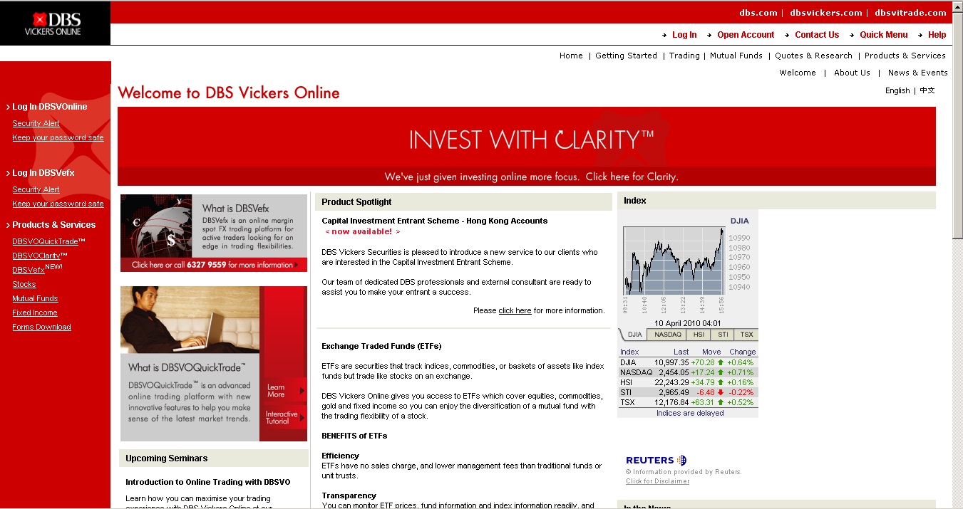 DBS Vickers Online Trading at dbsvonline.com | letmeget.