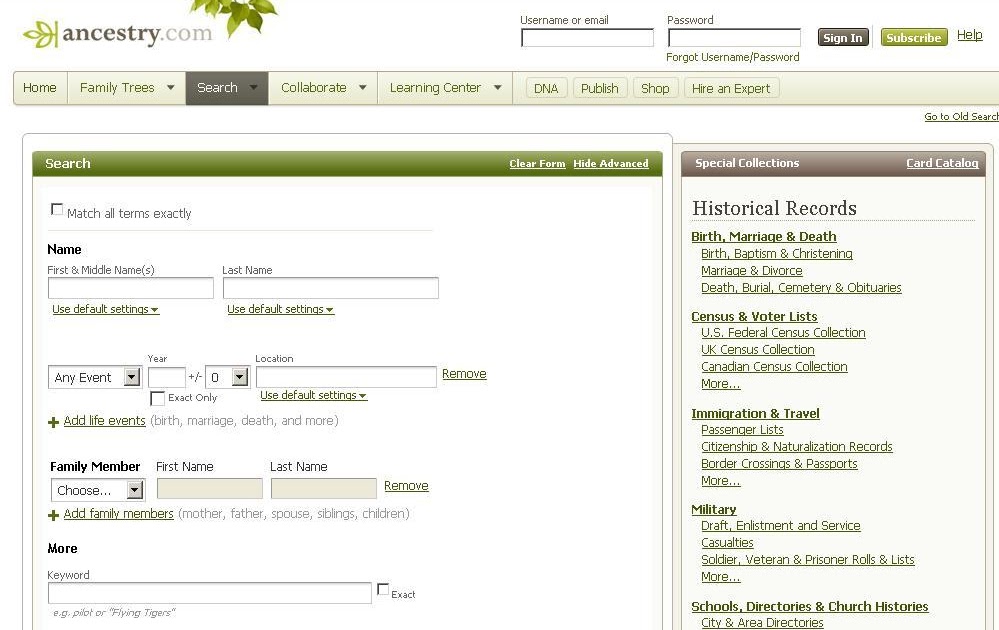 what does ancestry.com tell you