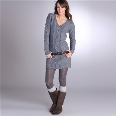 Sweater Dresses Look Stylish With Tights, Leggings Or TightJeans