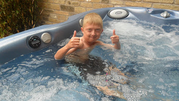 Harry in his hot tub/jacuzzi