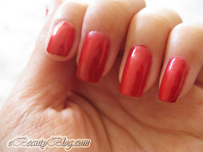 red nail polish art. of the red nail polish.