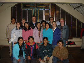 Arriba team at a church with the youth group