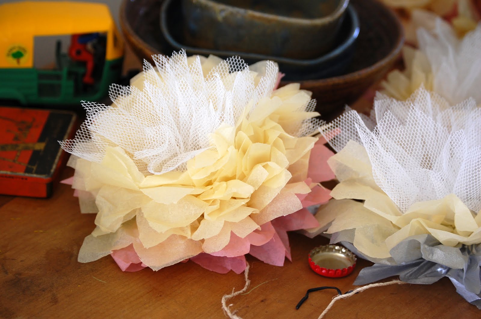 TISSUE PAPER AND TULLE FLOWER TUTORIAL Volpe Life