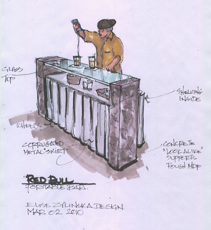 RENDERING-REDBULL PORTABLE BAR