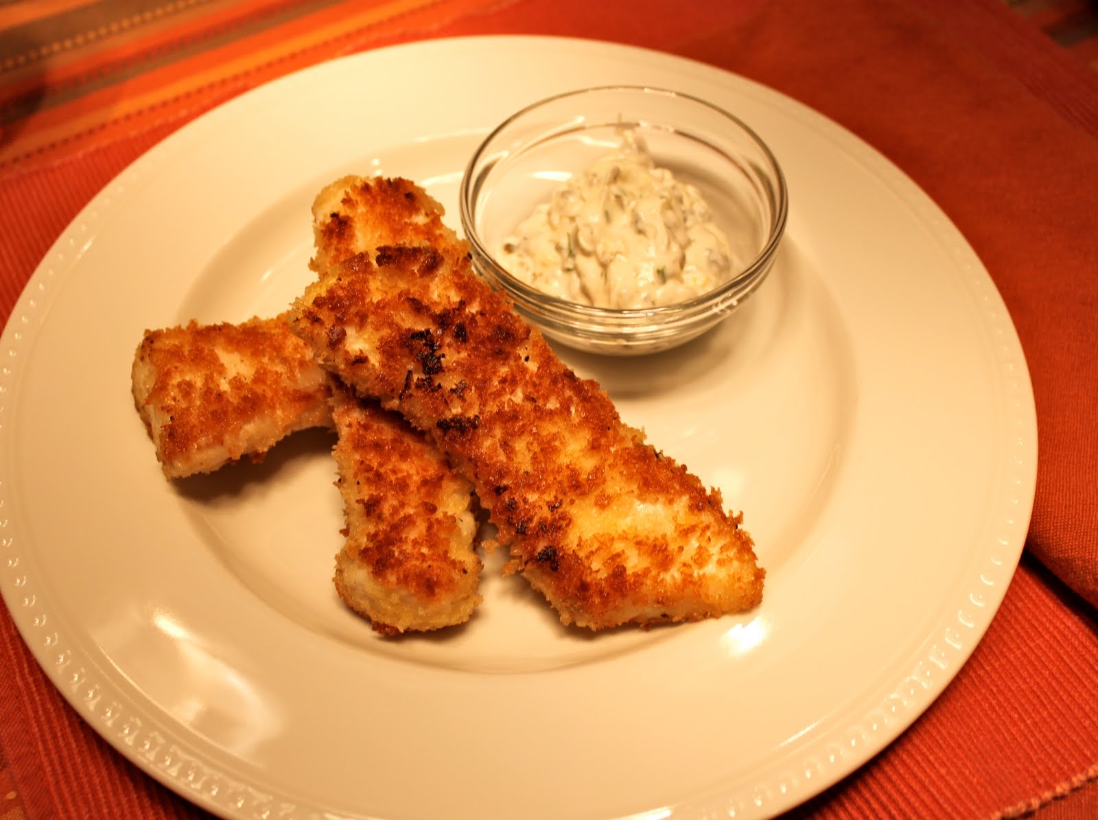 Cafe Coco Homemade Halibut Fish Sticks with Pickle Caper Tartar Sauce